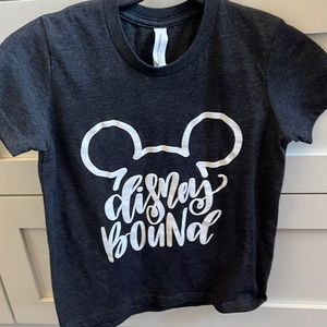 Grey Disney bound tee shirt Mickey ears 6 8